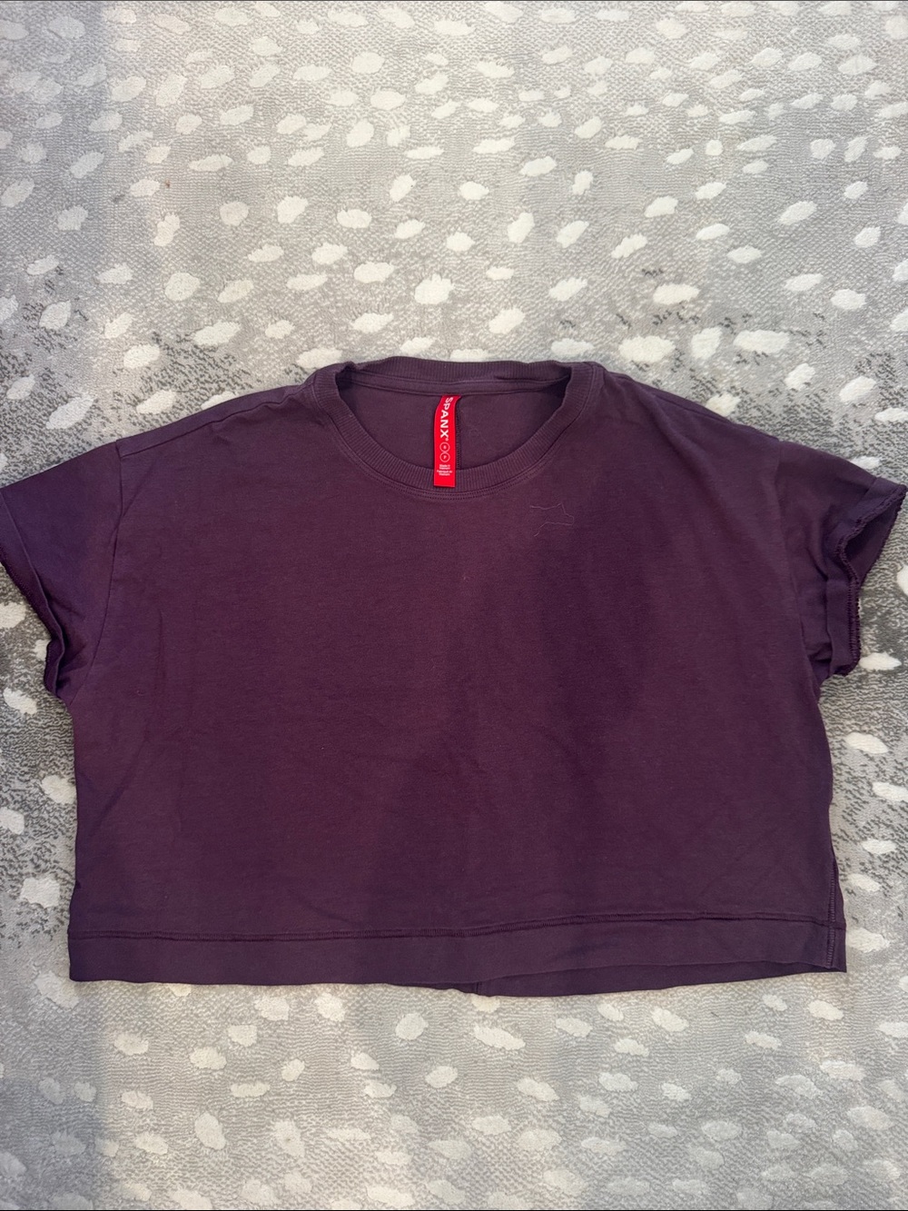 SPANX Boxy Crop Tee in Plum